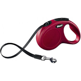 Рулетка для собак Flexi New Classic M, стрічка 5 м, червона, до 25 кг