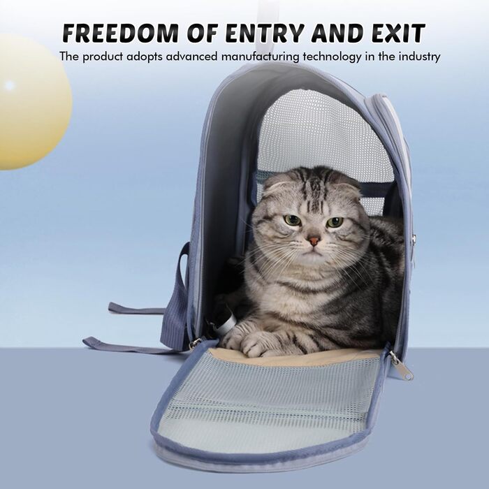 Рюкзак для собак і котів, дихаючий, для подорожей та прогулянок (до 10 кг)