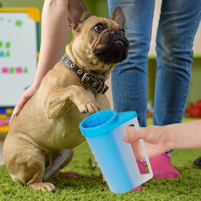 Миска для миття лап собак, силіконовий очищувач лап для домашніх тварин, інструмент для догляду за лапами собак та котів, компактний очищувач лап для подорожей, велика миска для лап