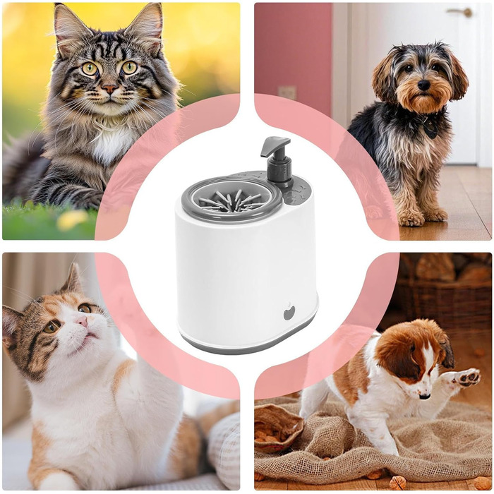 Автоматичний мийник лап для собак - електричний, силікон, для собак та котів, перезаряджається, USB, 500 mAh