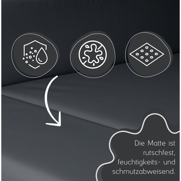 Килимок у багажник для собак Golden Dog, захист сидінь авто, штучна шкіра, 100 x 80 см, сірий