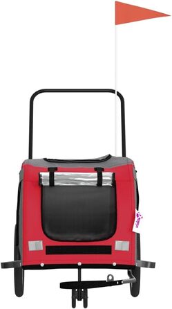 Фарм-причіп для велосипеда ZEYUAN: червоний та сірий, оксфордська тканина та метал