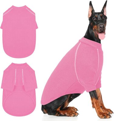 Теплий пуловер для собак IECOii з флісу, рожевий, 5XL (обхват грудей 93 см)