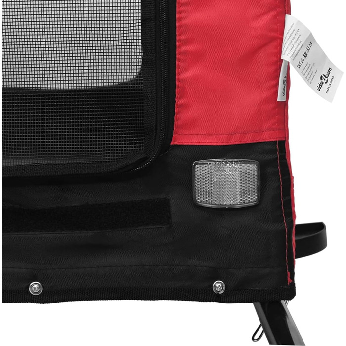 Причіп для велосипеда ARKEM для собак, червоно-чорний, з оксфордської тканини та металу