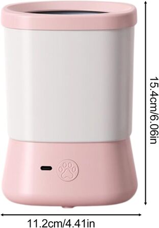 Набір для очищення лап собак | 2-ступеневий набір для догляду за лапами | Для подорожей, дому, після прогулянок, кемпінгу | Рожевий