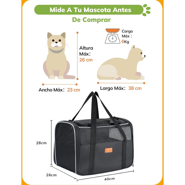 Транспортна переноска для котів та цуценят Morpilot до 5 кг, сіра, 40L, для ветеринара та подорожей