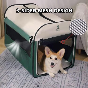 Транспортна сумка для собак, переноска для авто, дорожній аксесуар для тварин з ролетним вікном, Oxford-тканина, складана, дихаюча, міцна (46 x 36.5 x 40 см)