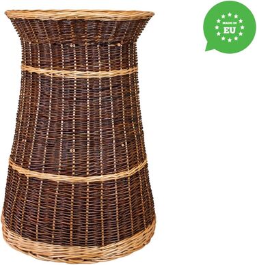 Корзина для котів для сну - котяча хатинка для дому - розмір 43 x 49 x 70 см, кругла - котяча печера з лози, трирівневе ліжко для собак або котів з пральним подушками в кольорі слонова кістка - лакована корзина з бежевими подушками