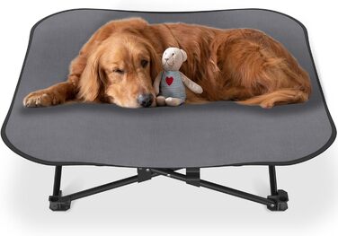 Крісло-ліжко для собак та котів 68x68x21 см, складне, підняте, з дихаючого поліестеру, для дому та саду