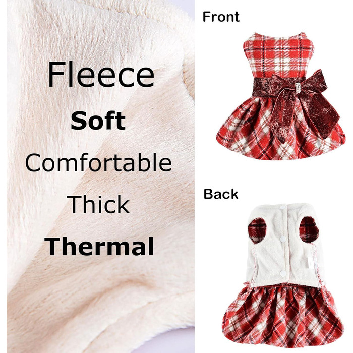 Теплий плед для собак: стильний зимовий плед з червоним візерунком для дрібних собак, цуценят, XS, 1.8-2.7 кг