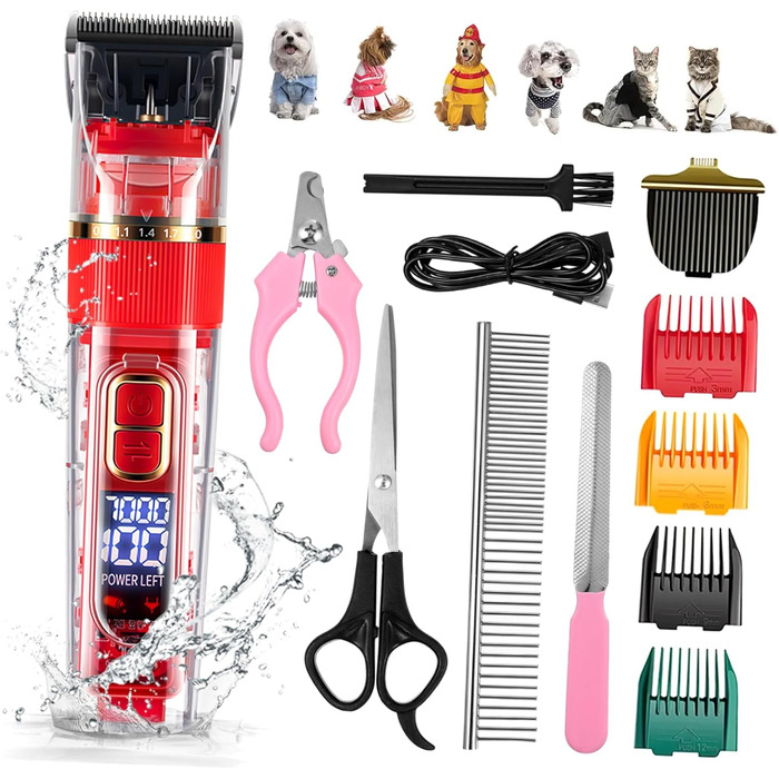 Триммер для собак та котів BESPORTBLE: бездротовий, тихий, з LED-дисплеєм та аксесуарами