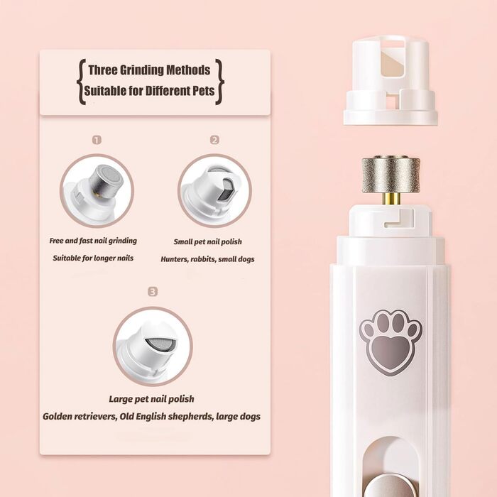 Електричний точило для кігтів собак та котів KrallenSchleifer Pro Set - 2 швидкості, перезаряджається, для великих, середніх та малих порід