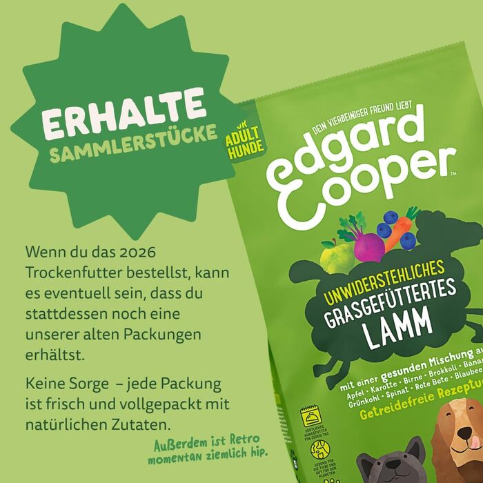Сухий корм для собак Edgard & Cooper з ягнятим, беззерновий, 2.5 кг