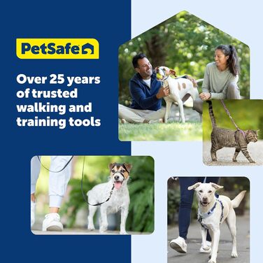 Шлейка для собак PetSafe 3в1, регульована, протитягальна, чорна, середній розмір (упаковка з 1 шт.)