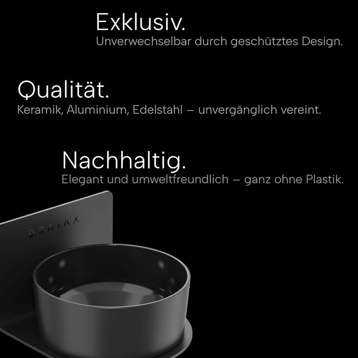 Настінна годівниця для котів та собак DRAIAX ElegantFeed S з кераміки, біла