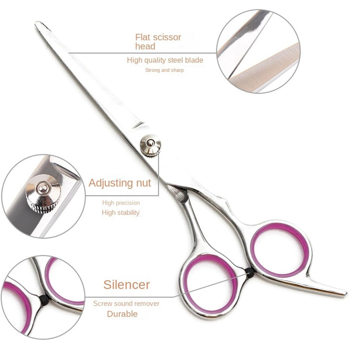 Набір професійних ножиць для собак 3 в 1, набір ножиць для грумінгу собак, ножиці для собак з прямим лезом та зубчастим лезом, для собак, котів та інших тварин