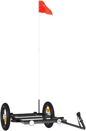 Причіп для собак, велосипедний причіп, причіп для джогінгу, чорний 122x53x28 см, сталь