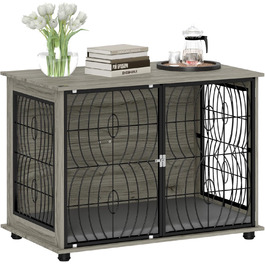 Клітка для собак PawHut - Будинок для великих собак, 100x60x73.5 см, сірий колір