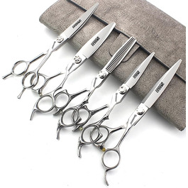 Професійний набір ножиць для стрижки волосся (5 шт.) - професійні ножиці для стрижки, ножиці для вирівнювання, ножиці для моделювання, для перукарів