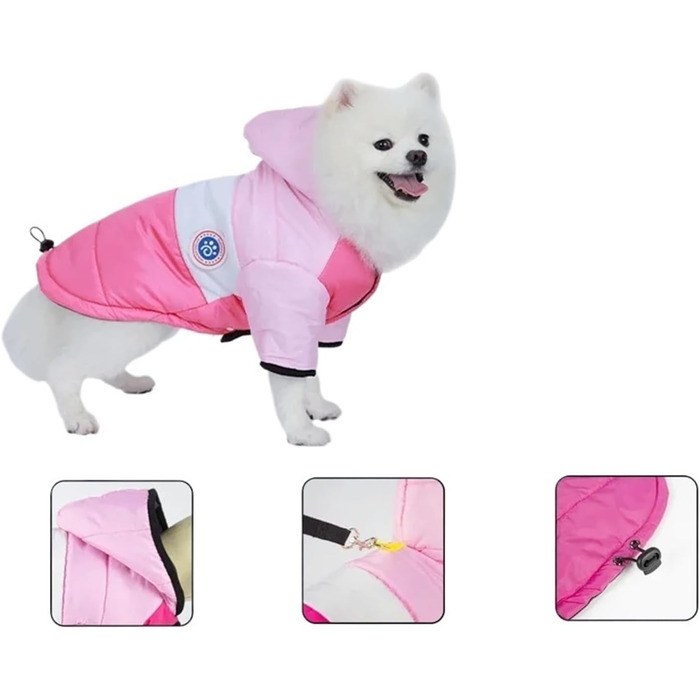 Зимова куртка для собак з бавовни, теплий одяг для цуценят, маленьких та середніх собак, котів, чихуахуа, бульдога, мальтізу (колір коричневий, розмір XL)