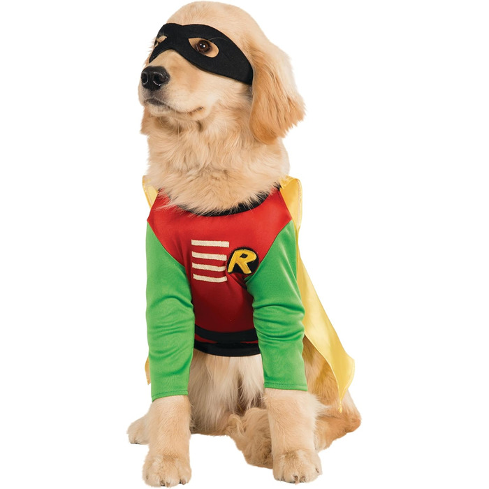 Костюм Робіна з коміксів DC для собак, супергеройський костюм, розмір XL, на Хелловін