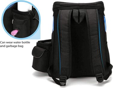 Рюкзак для кота та собаки IFIKK: зручний, дихаючий, з безпечним ремінцем. Чорний, червоний