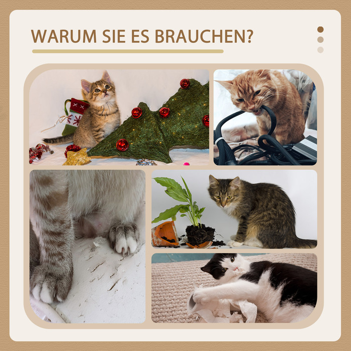 PawHut Cat Tree 104 см Cat Tree з котячою печерою, Кігтеточка для кішок з ігровим м'ячем, Cat Tree з 2 лежачими поверхнями, Лазіння по дереву для кішок до 5 кг, Меблі для кішок, Сизаль, Сірий | Аосом