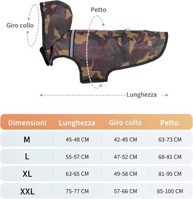 Водонепроникна куртка для собак KoKoBin з капюшоном, світловідбиваюча, XXL, коричнева