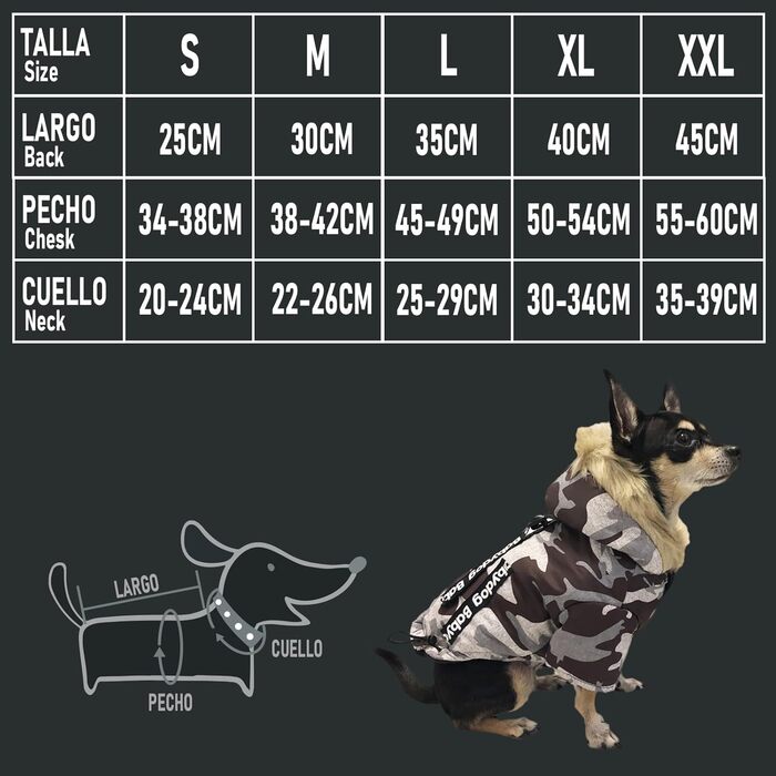 Зимовий теплий одяг для собак: вітронепроникна куртка, теплий халат для собак, костюм для домашніх тварин (колір коричневий, розмір S)