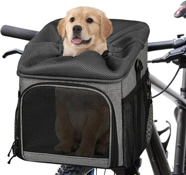 Кошик для собак на велосипед - знімний, легкий, дихаючий, для перевезення тварин, продуктів, покупок