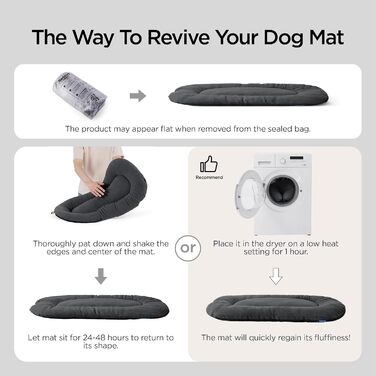 Кілимок для собак BEDSURE - м'який та зручний, 89x56 см, темно-сірий. Підходить для великих та середніх собак, з неслизькою основою.