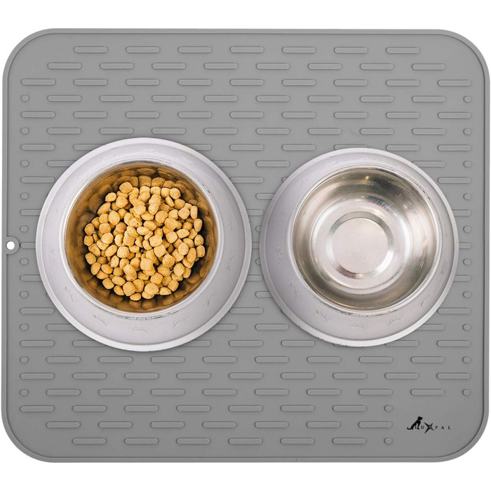Килимок для собак та котів LuxPal великого розміру, силіконовий, антибактеріальний, сірий