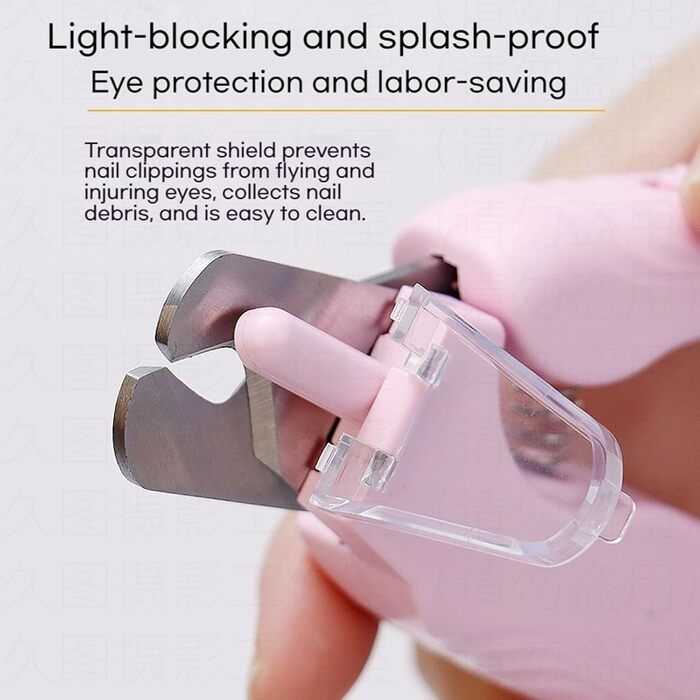 Ножиці для собак та котів з підсвічуванням, безпечні, з вбудованим точилом (білі)