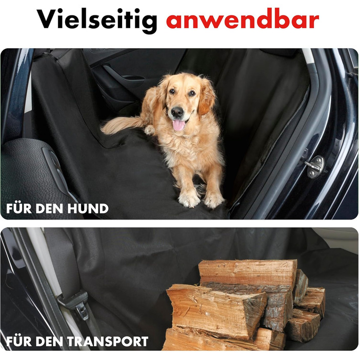 Захист для багажника WALSER Cäsar: килимок з боковим захистом, універсальний, для собак, чорний (захист заднього сидіння)