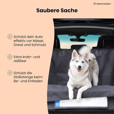 Захист для багажника автомобіля для собак, чорний - миється в пральній машині, універсальний - підходить для легкових, універсалів, SUV