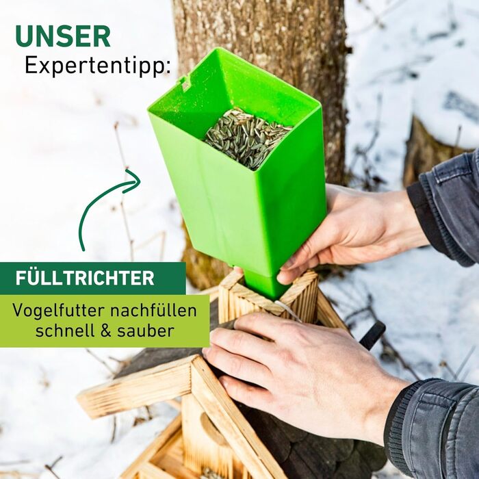 Годівниця для птахів Windhager Ranch, прозора, червона, з мотузкою, 31 x 22 x 20 см