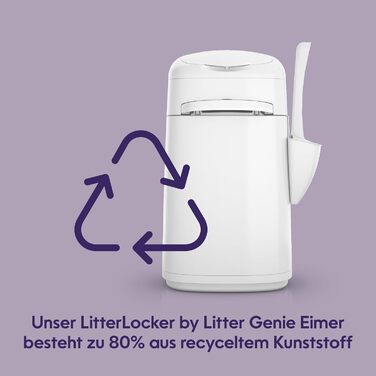 ЛиттерЛокер від Litter Genie, оригінальний контейнер для котячого туалету, 50% більша ємність, економить час на винесення сміття