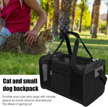 Сумка-переноска для собак Haustier, рожева, з тканини Oxford, складна, для подорожей