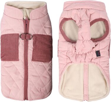 Теплий зимовий одяг для собак FeimaX: вітронепроникна куртка з флісовою підкладкою, D-Ring, для малих та середніх собак, рожевий, 3XL