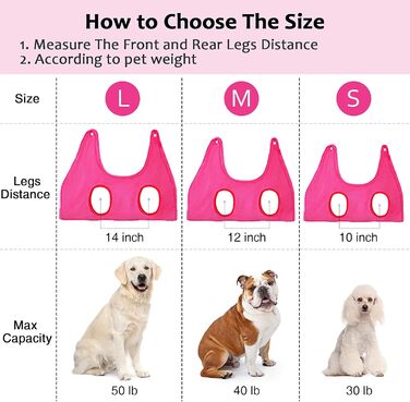 Гамак для собак Aersileng 8-в-1: догляд, стрижка, купання, сумка для маленьких собак та котів (рожевий, S)