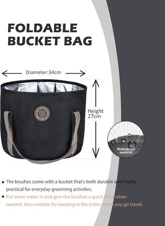 Набір для догляду за конем Harrison Howard, 9 предметів, блакитний (з сумкою)