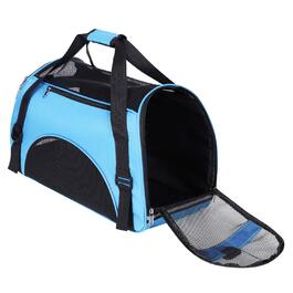 Транспортна сумка для собак і котів Haozaikeji - дихаюча, складна, блакитна (50x33x22 см)