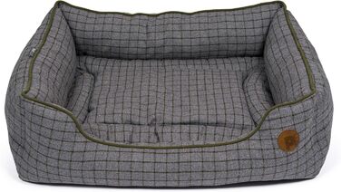 Квадратне собаче ліжко Petface Moosgrünes з двостороннім подушкою, машинне прання, розмір M (1 шт.)