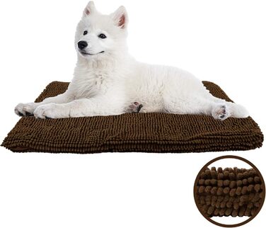 My Doggy Place Downtown Pet Supply килимок для собак і котів, мікрофібра, водопоглинаючий, пральний, коричневий, 119x74 см, для великих собак