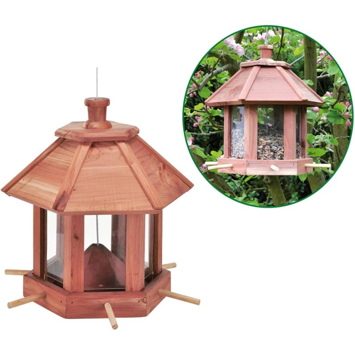 Дерев'яний годівниця для птахів, годівнична станція 26x26x27 см