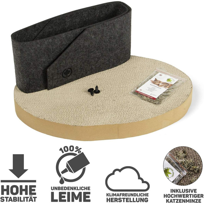 Клітка-ліжко для котів Owen-Tower XL, сірий, 50 см, з когтеточками та двома хвильовими платформами