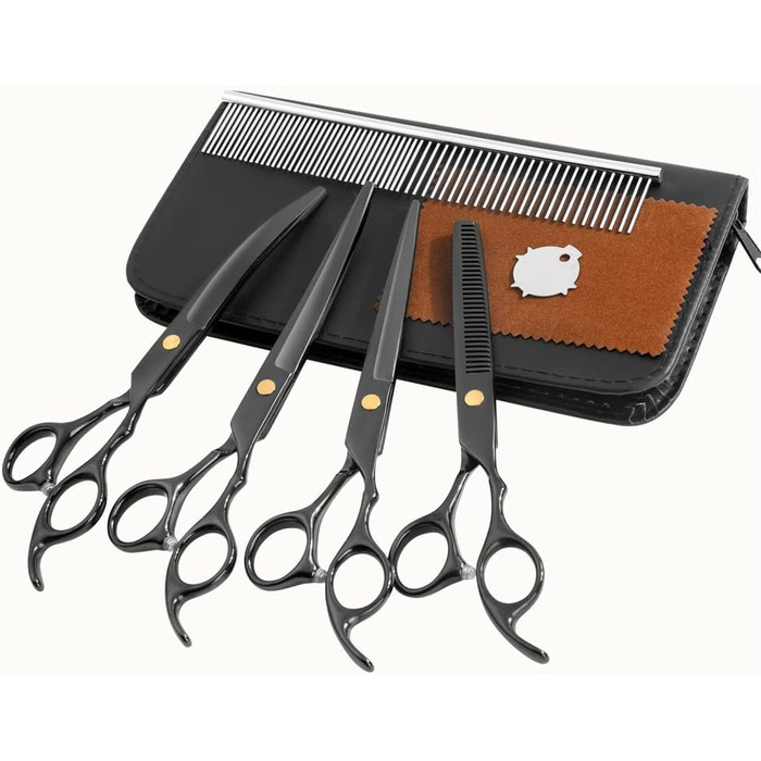 Набір професійних ножиць для грумінгу тварин, нержавіюча сталь, для собак, котів та інших тварин