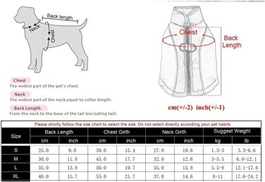 Водонепроникна тепла куртка для собак, відбиваючі елементи, D-Ring, блакитна, розмір M