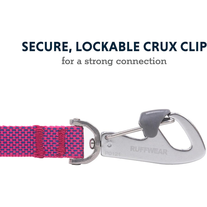 Повідок для собак RUFFWEAR Hi & Light з міцним Crux-Clip, інтегрованою сумкою для зберігання, компактний, рожевий Alpenglow