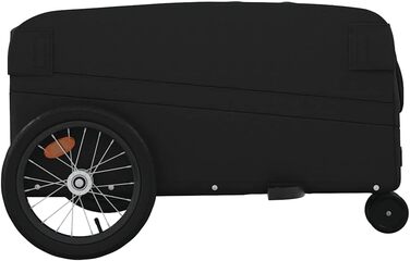 Причіп для велосипеда, вантажний/для собак, чорний, 45 кг, сталь. Підходить для покупок, подорожей, легко збирається